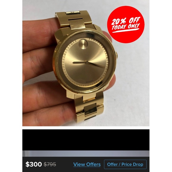 Movado Accessories Bold Gold Dial Mens Watch Poshmark